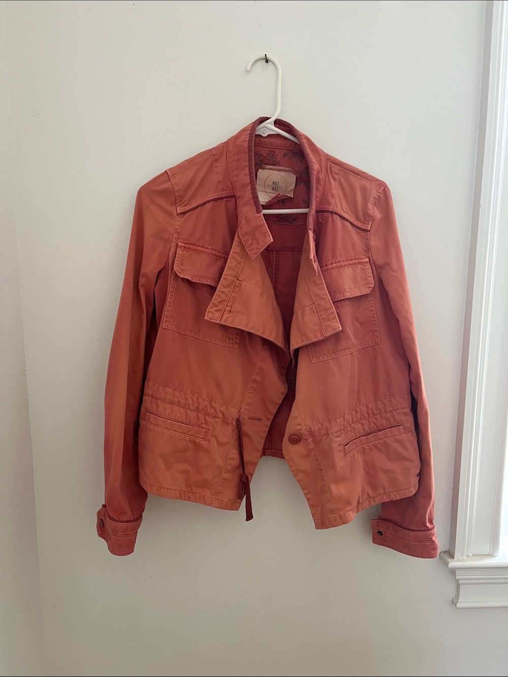 Anthropologie Coral Utility Jacket